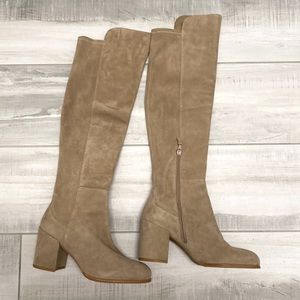 Stuart Weitzman AllJack Mojave Suede Over the Knee Boots size 9